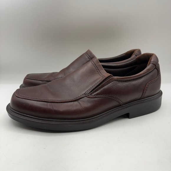 SAS Diplomat Mens Brown Leather Slip On Loafer Dress Shoes Size 10.5M - Picture 2 of 13